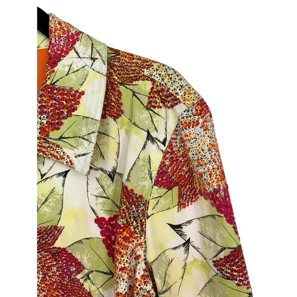 Chicos Blazer Jacket Womens 2 US L Floral Print Embellished Multicolor - Picture 2 of 4